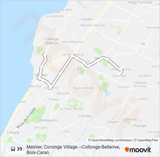 39 Bus Line Map