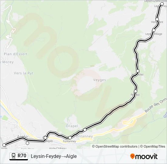 R70 Train Line Map