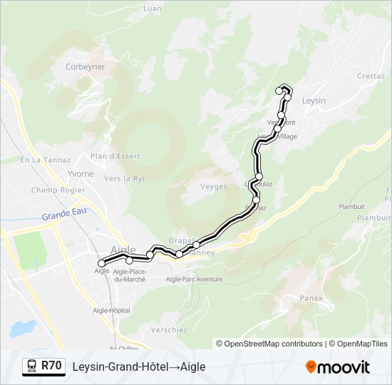 R70 Train Line Map