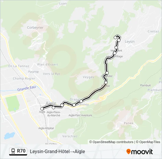 R70 Train Line Map