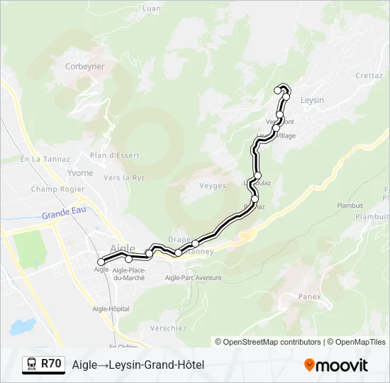 R70 Train Line Map
