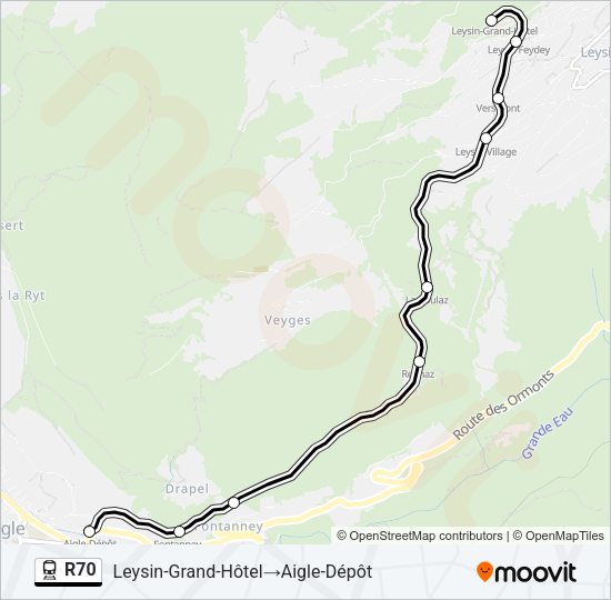 R70 Train Line Map