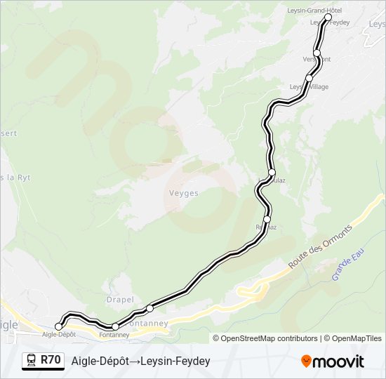 R70 Train Line Map