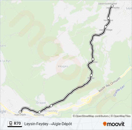 R70 Train Line Map