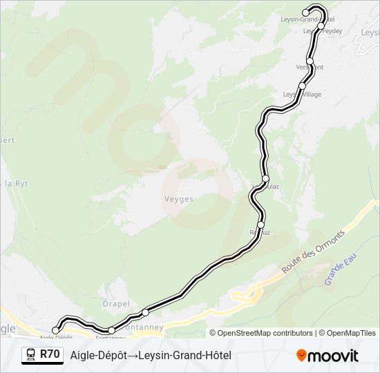 R70 Train Line Map