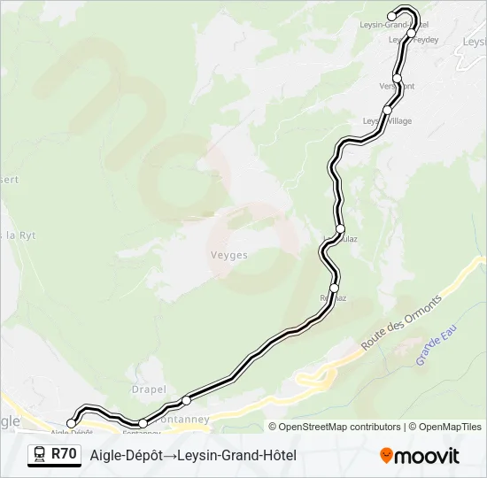 R70 Train Line Map
