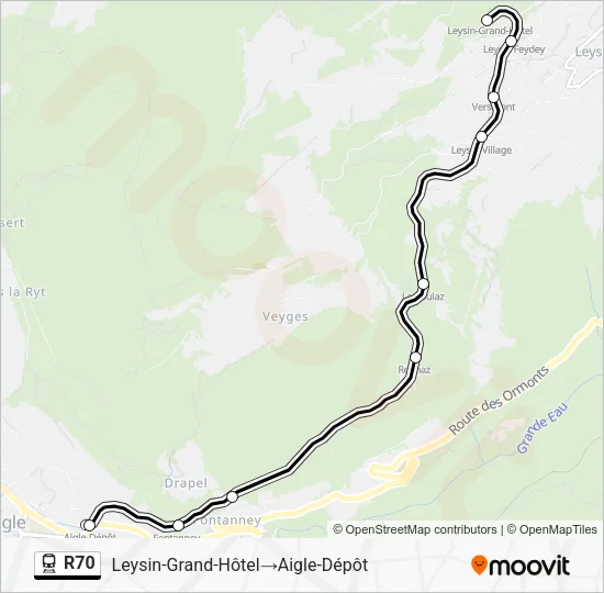 R70 Train Line Map