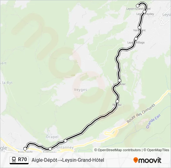 R70 Train Line Map