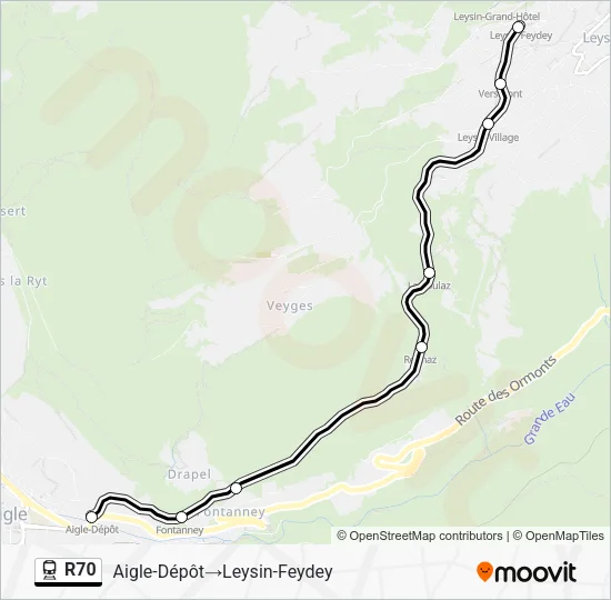 R70 Train Line Map