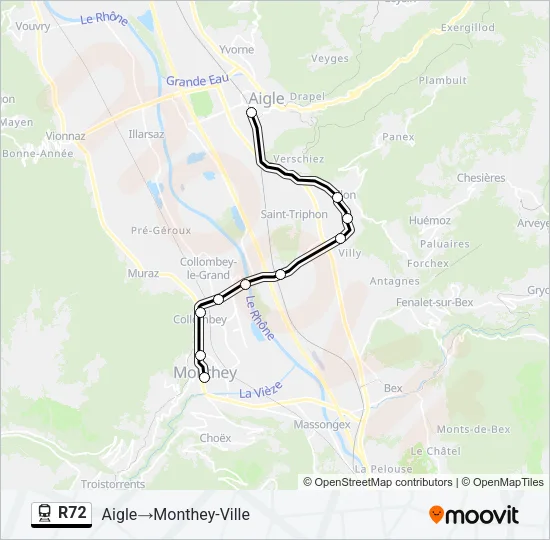 R72 Train Line Map