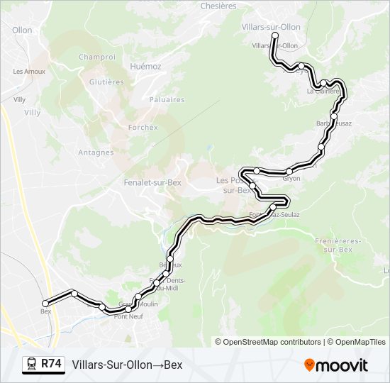 R74 Train Line Map