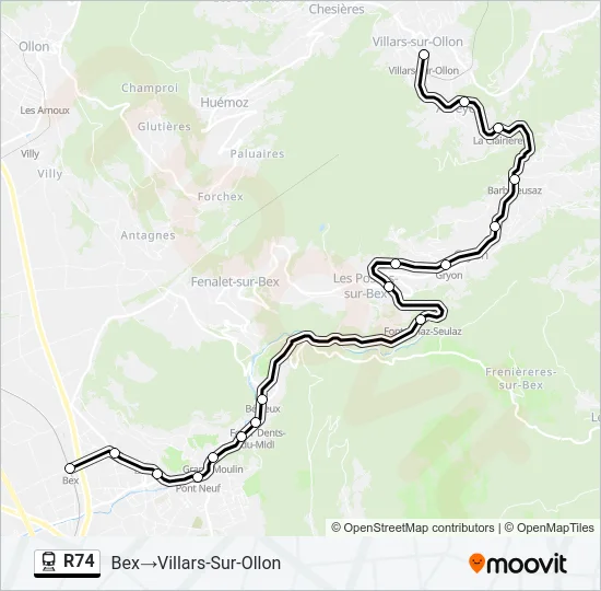 R74 Train Line Map