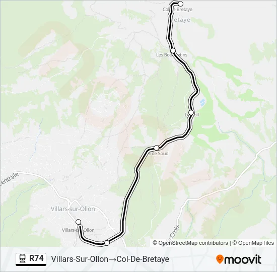 R74 Train Line Map