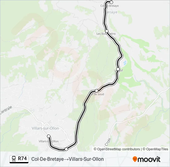 R74 Train Line Map