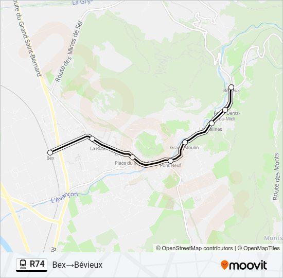 R74 Train Line Map