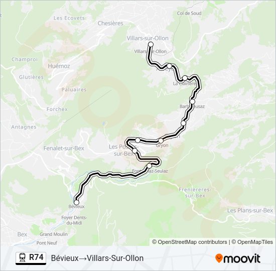 R74 Train Line Map