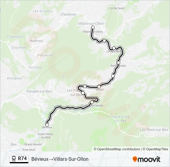 R74 Train Line Map