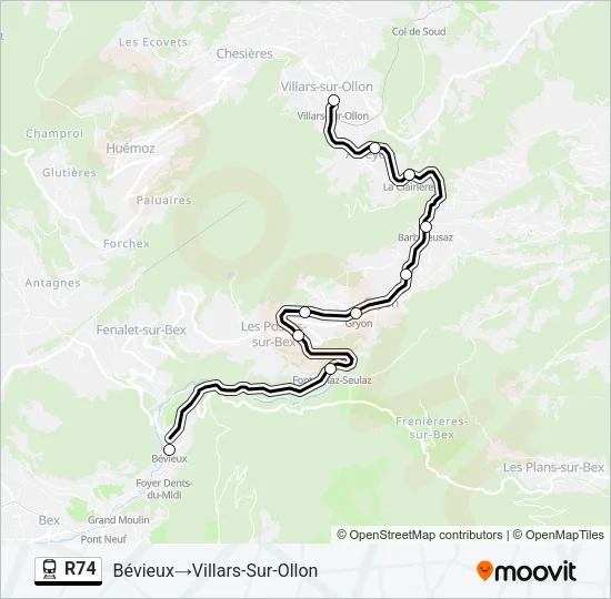 R74 Train Line Map
