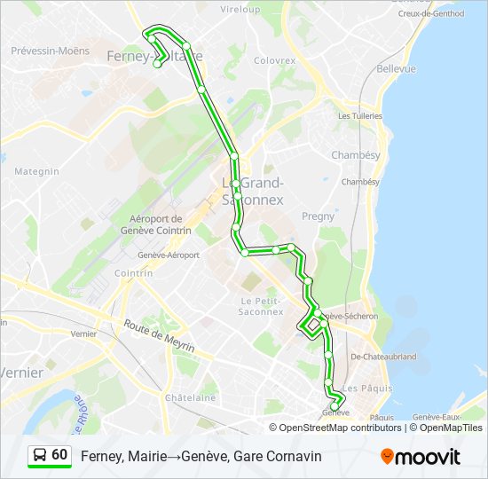 60 bus Line Map