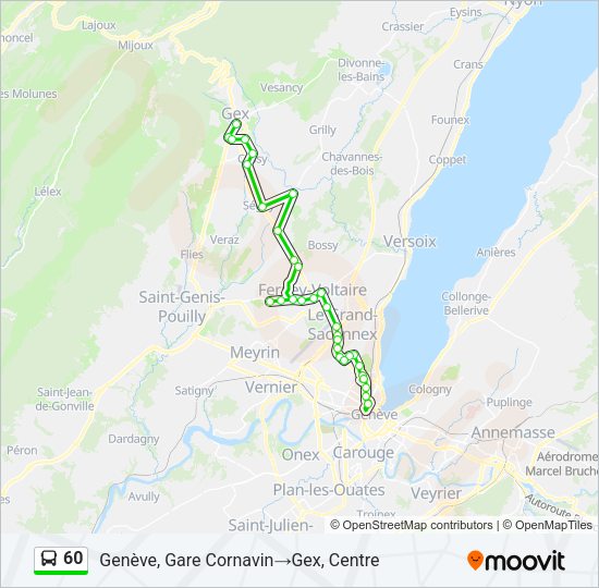 60 Bus Line Map