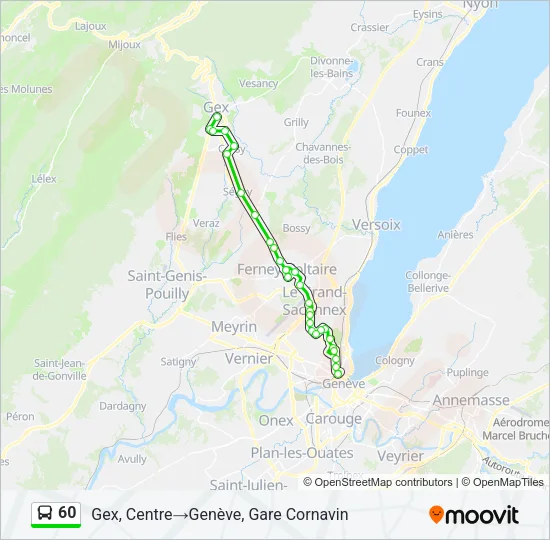 60 Bus Line Map