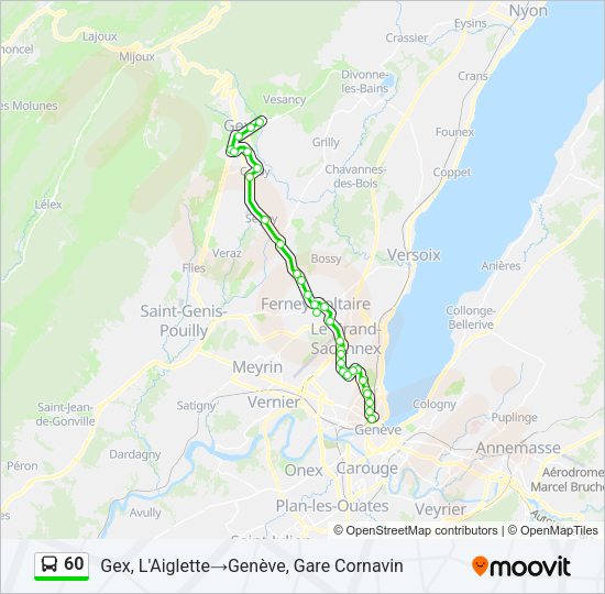 60 Bus Line Map