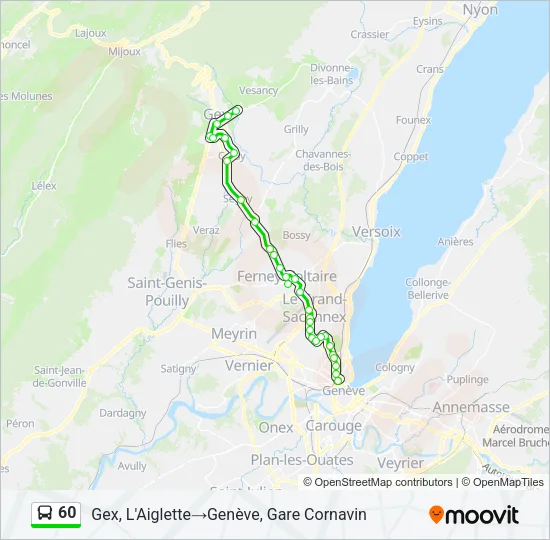 60 Bus Line Map