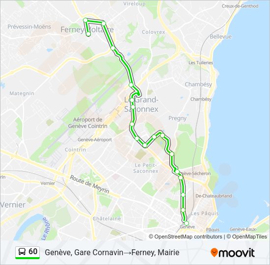 60 Bus Line Map