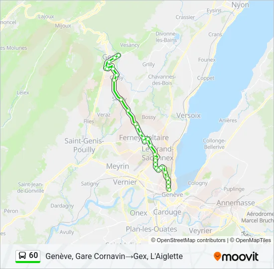 60 Bus Line Map