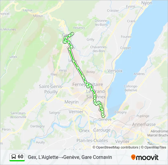 60 Bus Line Map