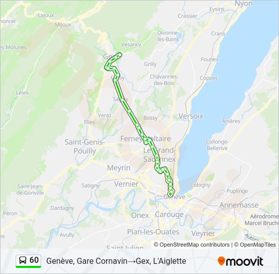 60 Bus Line Map