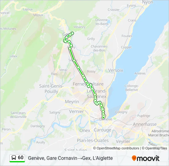60 Bus Line Map