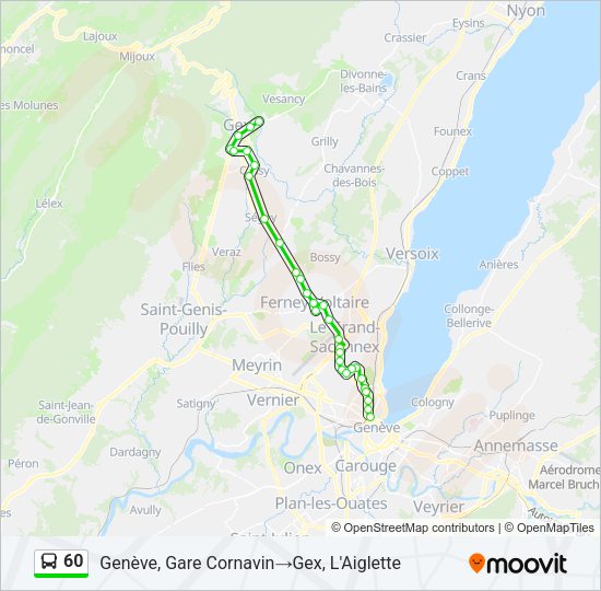 60 Bus Line Map