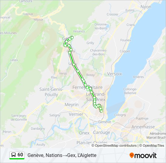 60 Bus Line Map