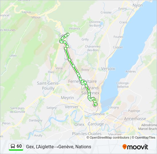 60 Bus Line Map
