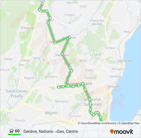 60 Bus Line Map
