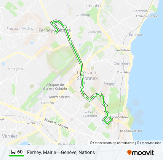 60 Bus Line Map