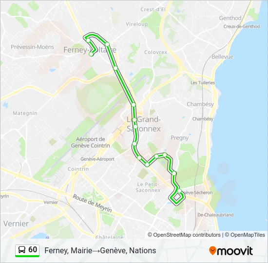 60 Bus Line Map