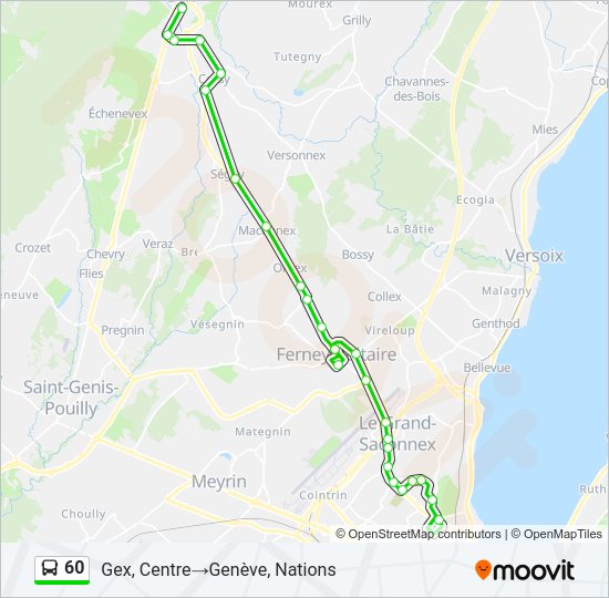 60 Bus Line Map