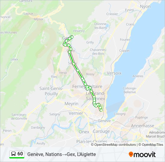 60 Bus Line Map