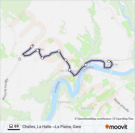 69 Bus Line Map