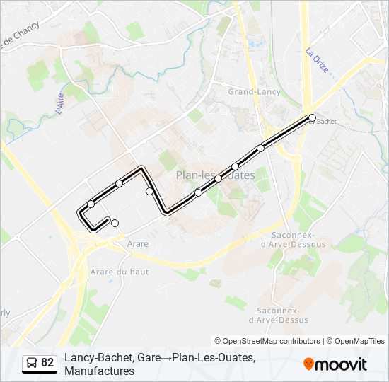 82 Bus Line Map