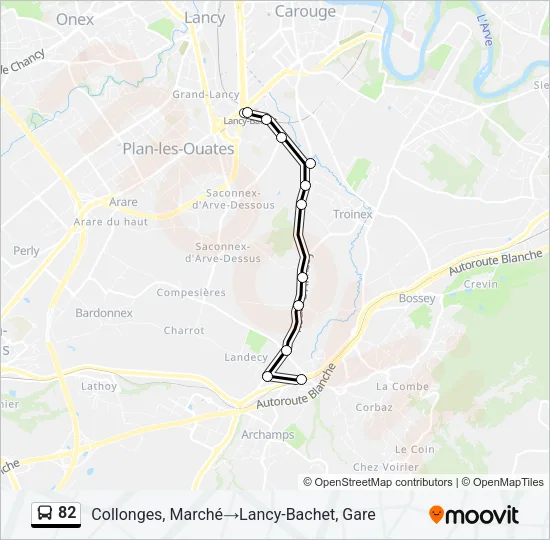 82 Bus Line Map