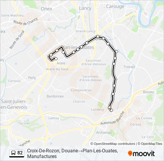 82 Bus Line Map