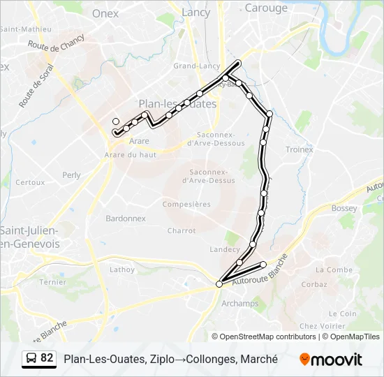 82 Bus Line Map