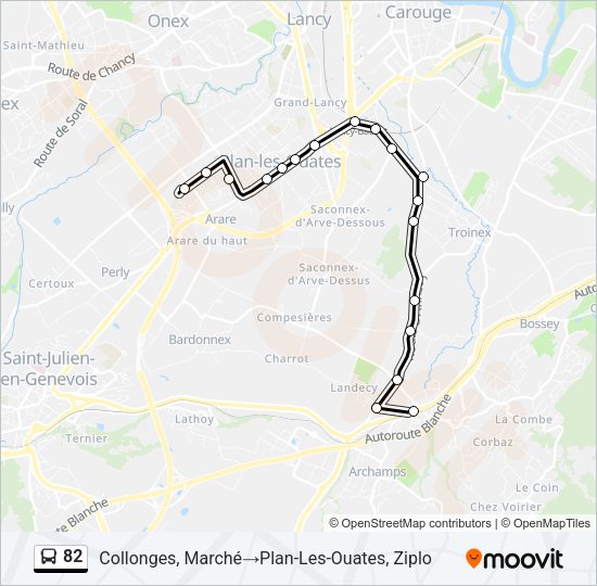 82 Bus Line Map