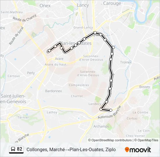 82 Bus Line Map