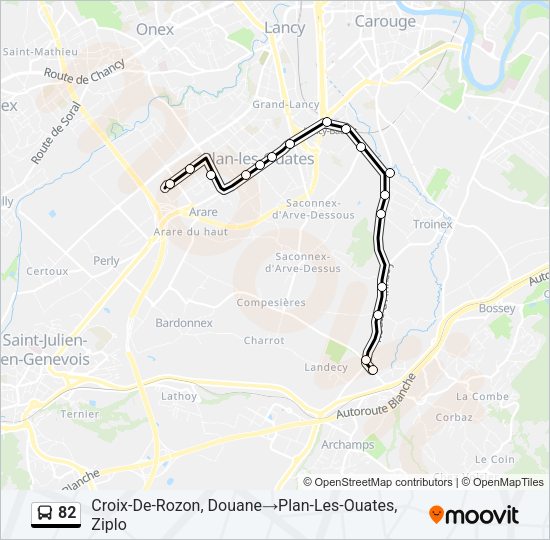 82 Bus Line Map