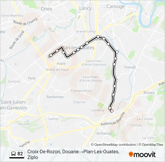 82 Bus Line Map