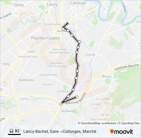 82 Bus Line Map